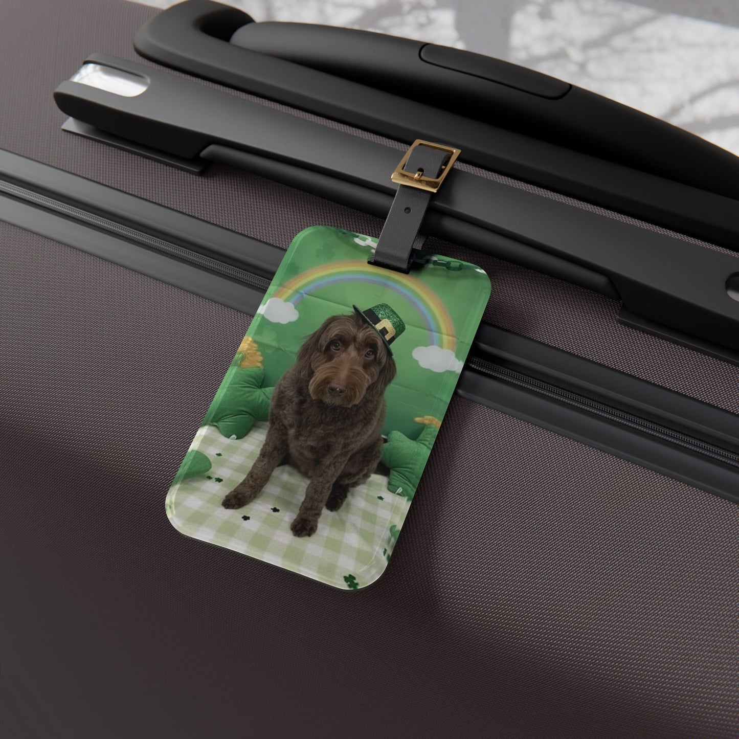 Benji - St. Patrick's Day Dog Luggage Tag
