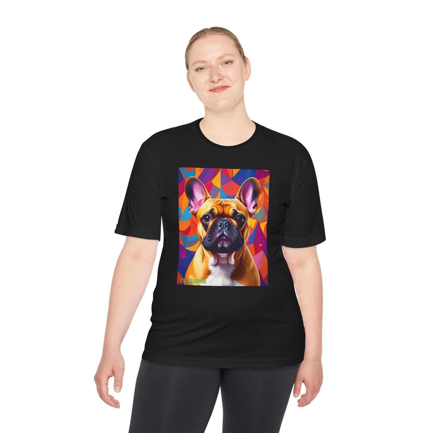 Pup Art Canvas Unisex Moisture Wicking Tee (French Bulldog)