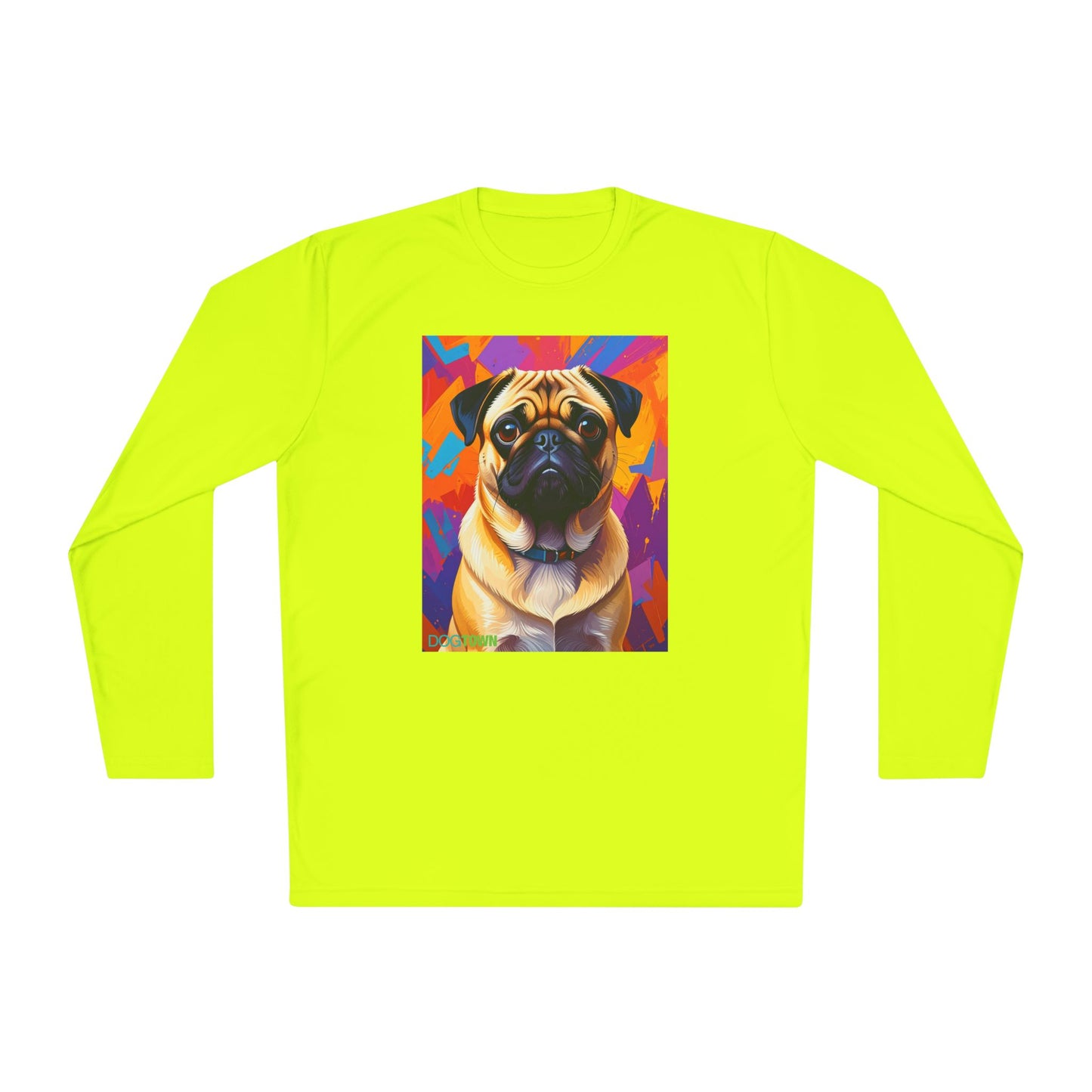 Pup Art Canvas Sport Long Sleeve Tee (Pug)