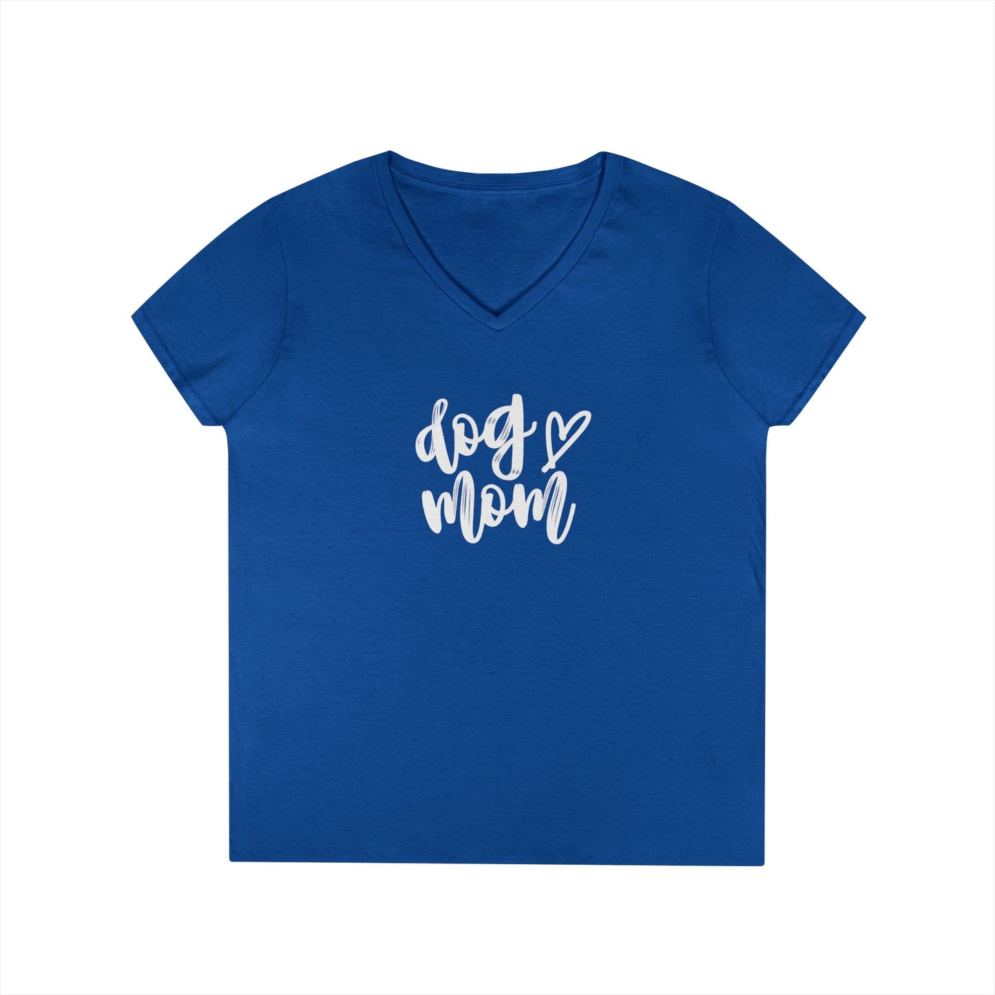 Dog Mom V-Neck T-Shirt, Cute Pet Lover Gift, Dog Lover Tee, Canine Mom Shirt, Casual Dog Apparel