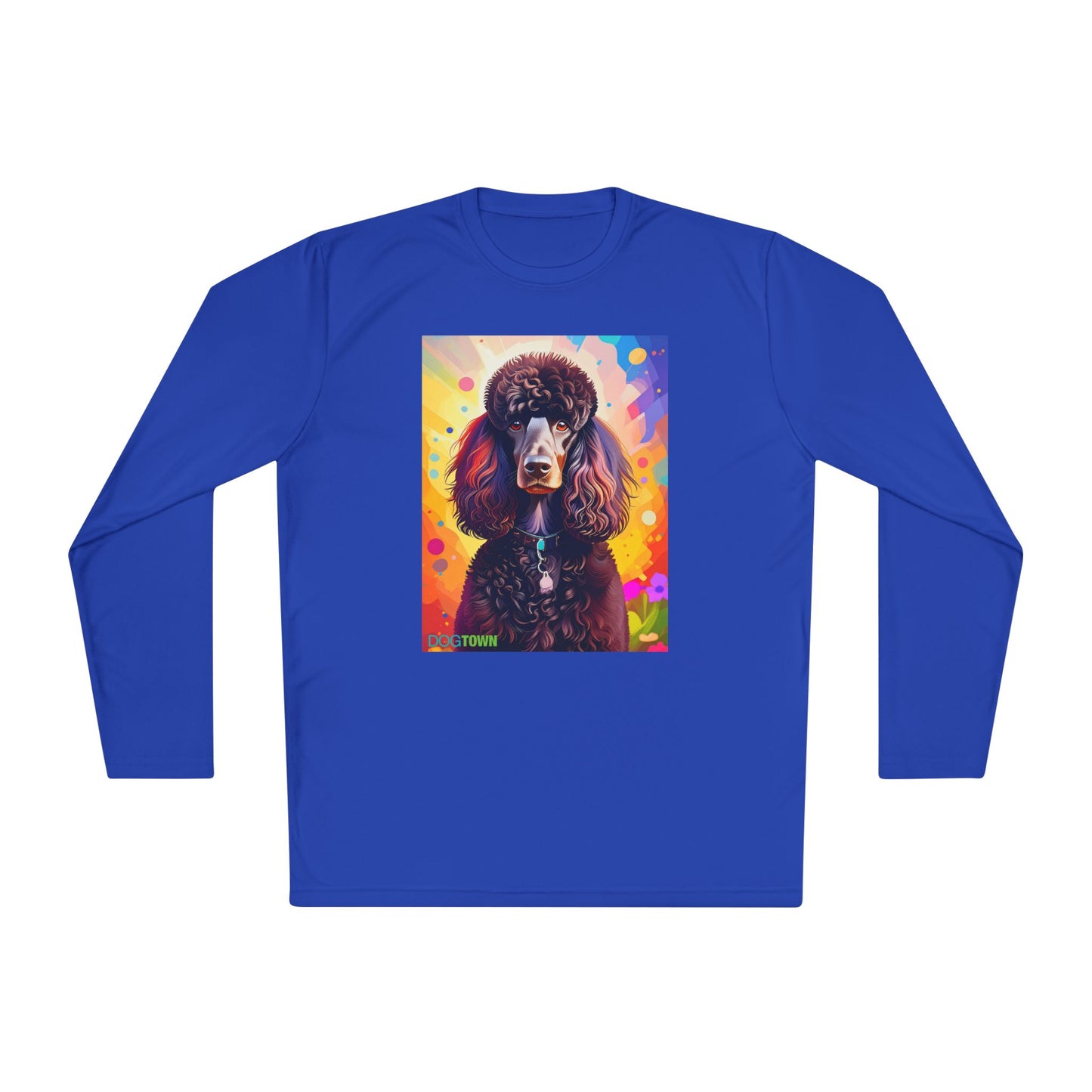 Pup Art Canvas Sport Long Sleeve Tee (Poodle Standard)