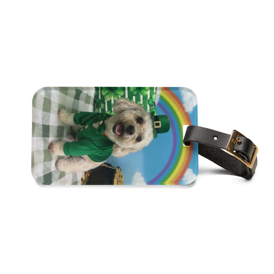 Nipsey - St. Patrick's Day Dog Luggage Tag