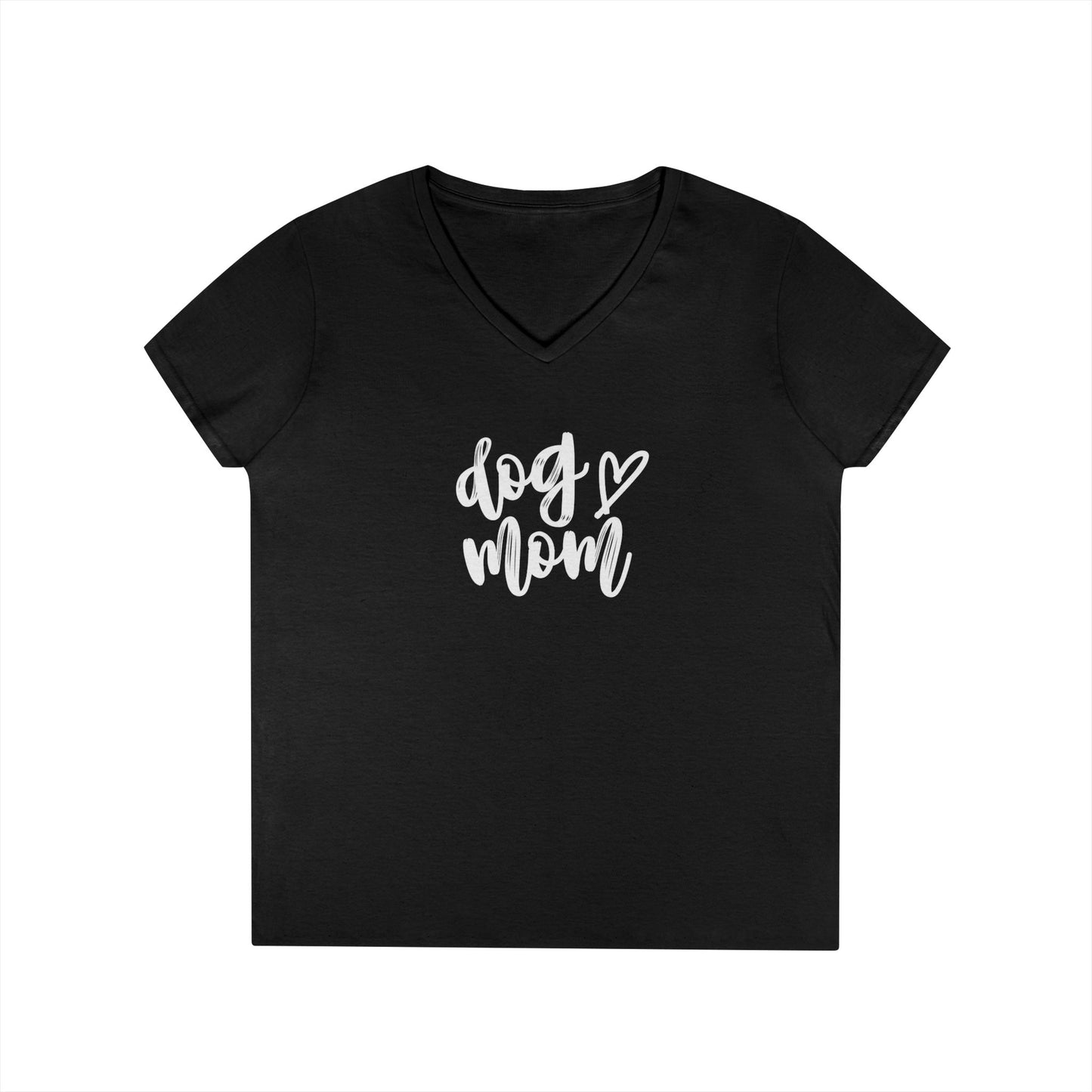 Dog Mom V-Neck T-Shirt, Cute Pet Lover Gift, Dog Lover Tee, Canine Mom Shirt, Casual Dog Apparel