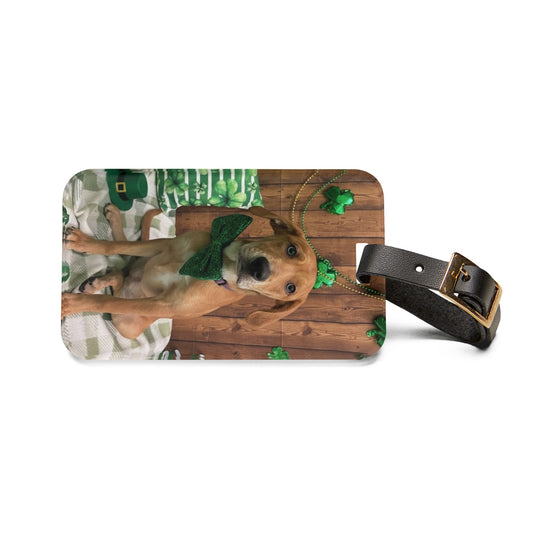 Maggie - St. Patrick's Day Dog Luggage Tag
