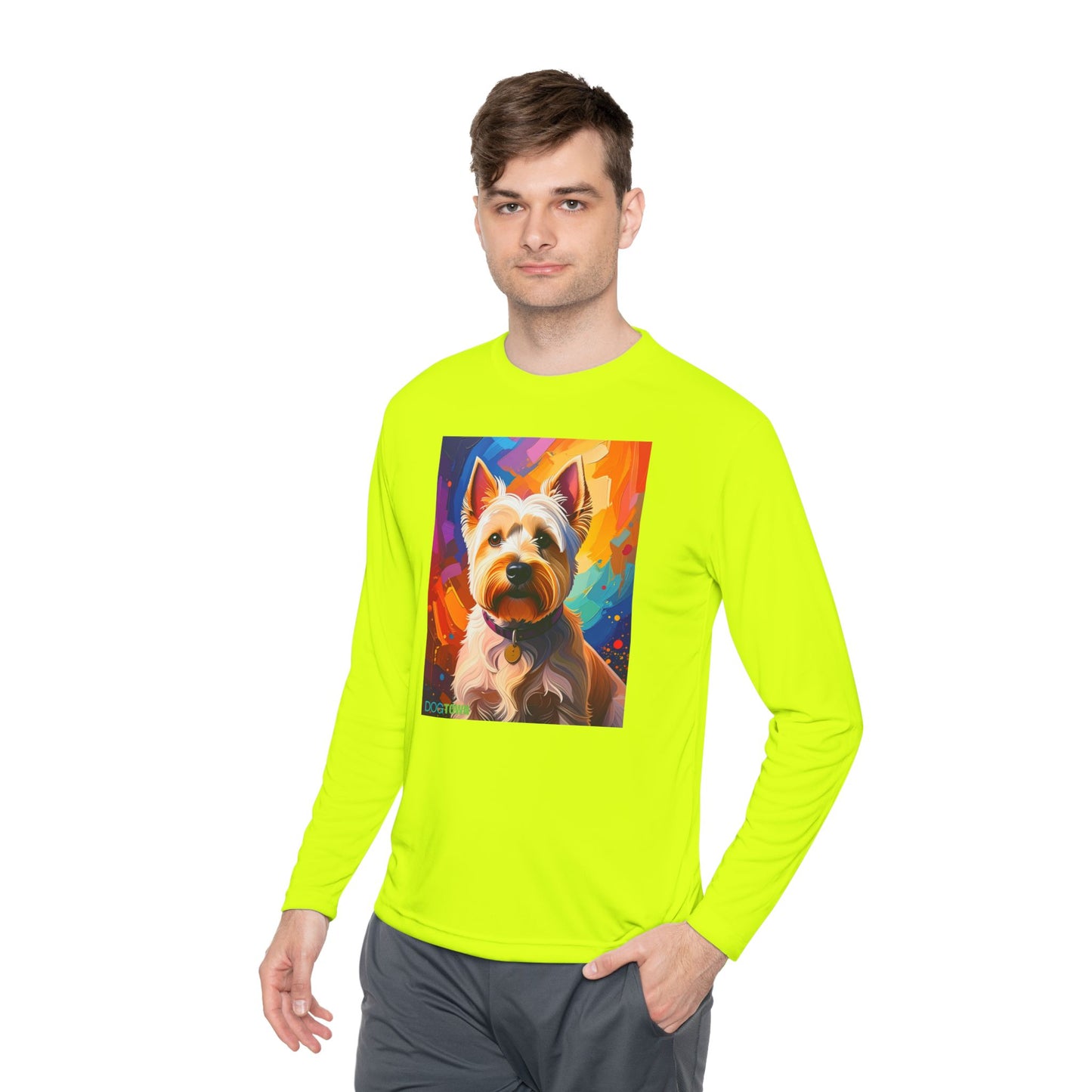 Pup Art Canvas Sport Long Sleeve Tee (West Highland White Terrier (Westie))