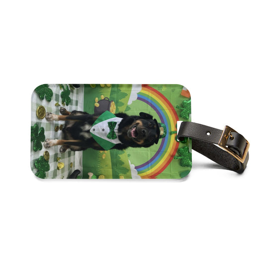 Bix - St. Patrick's Day Dog Luggage Tag