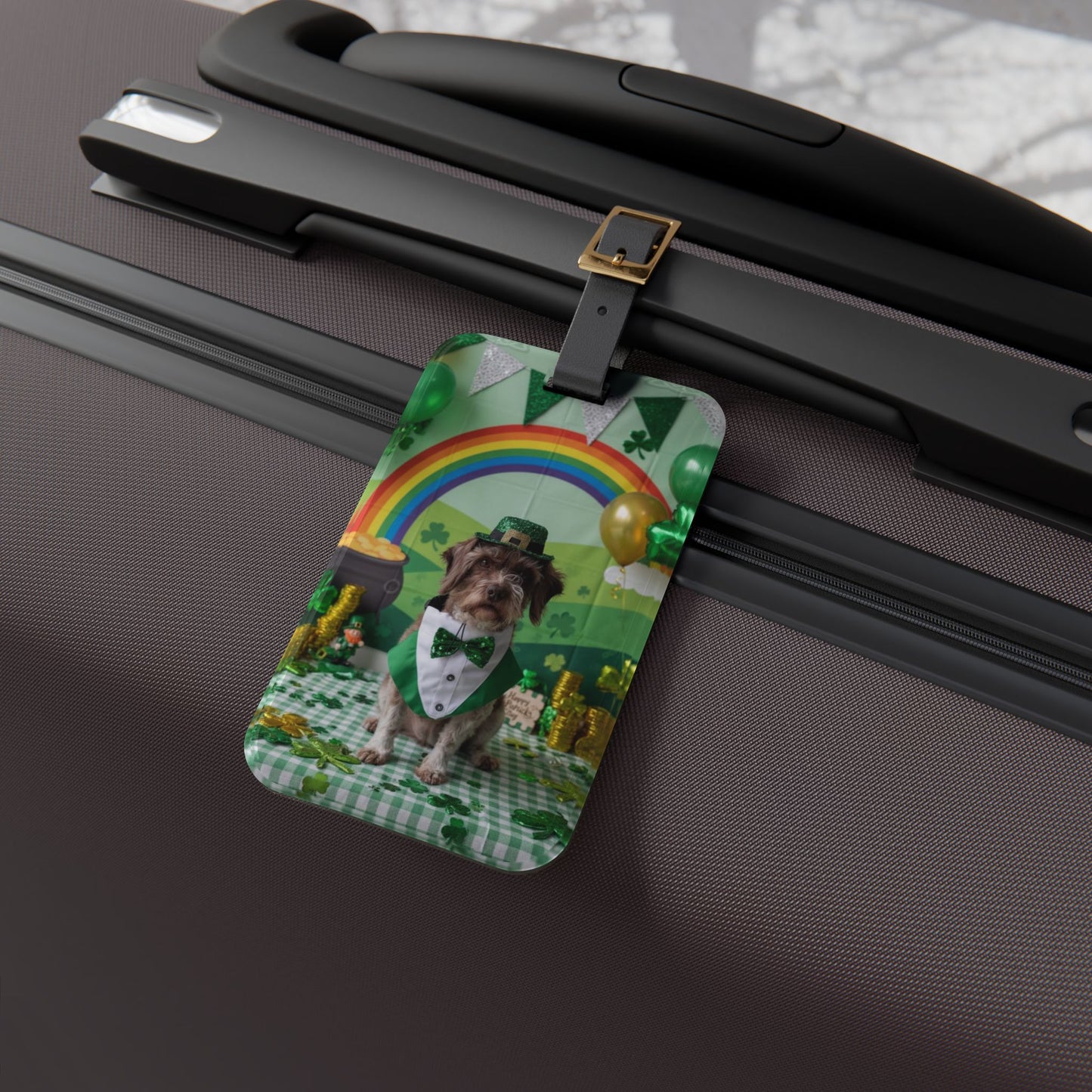 Duck - St. Patrick's Day Dog Luggage Tag