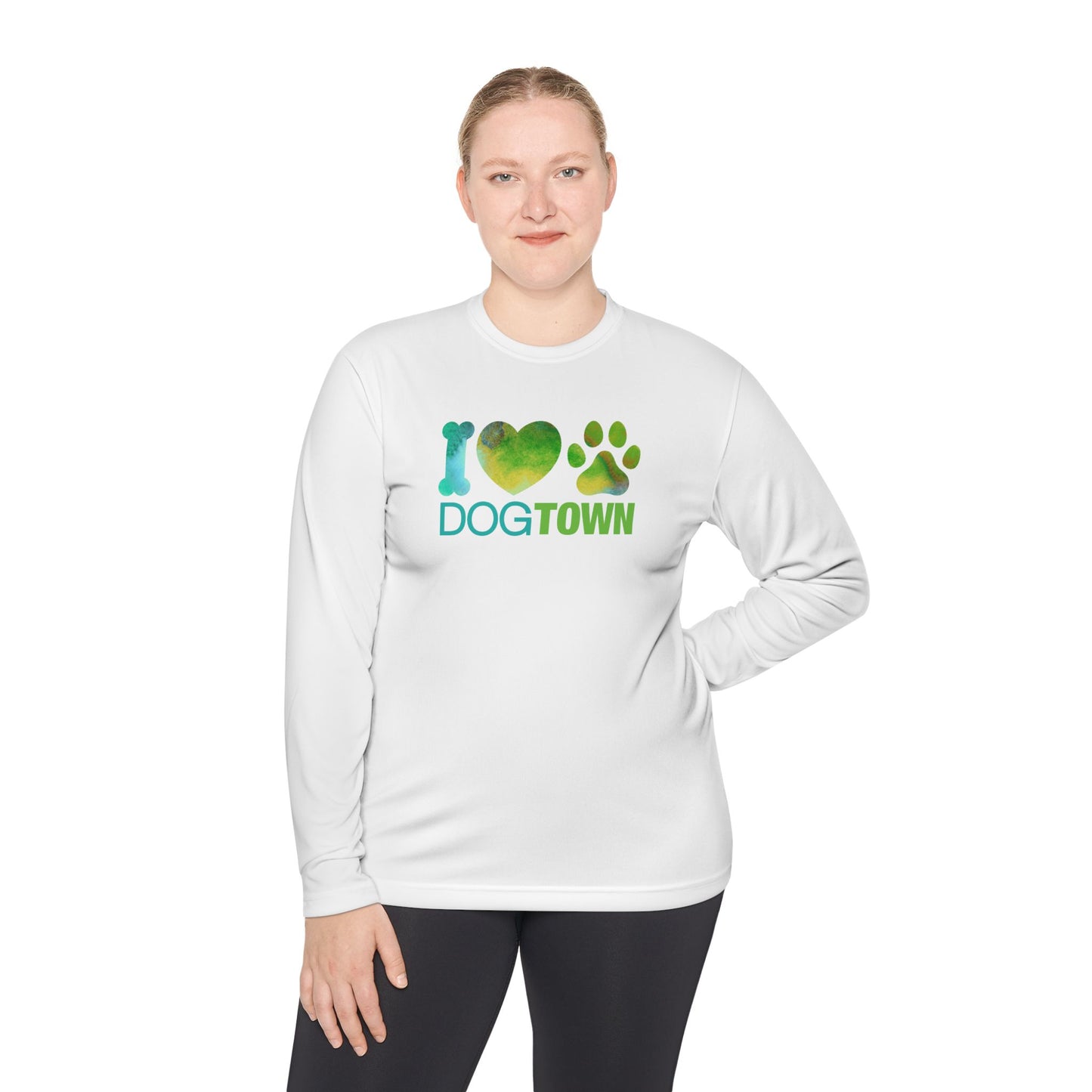 Dogtown "I Heart Paw" Long Sleeve Polyester Lightweight Tee