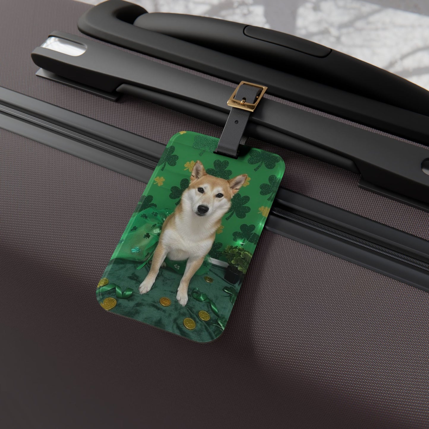 Artemis - St. Patrick's Day Dog Luggage Tag