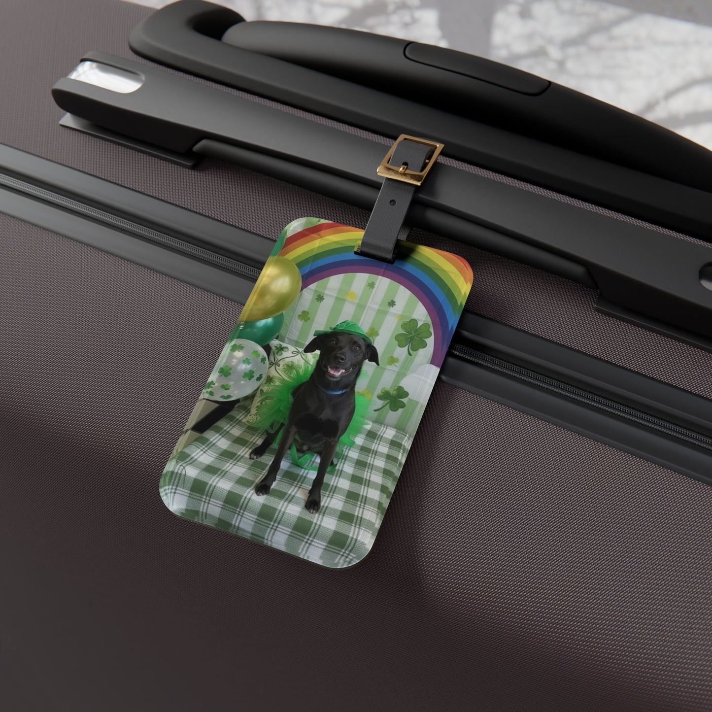 Fenway - St. Patrick's Day Dog Luggage Tag