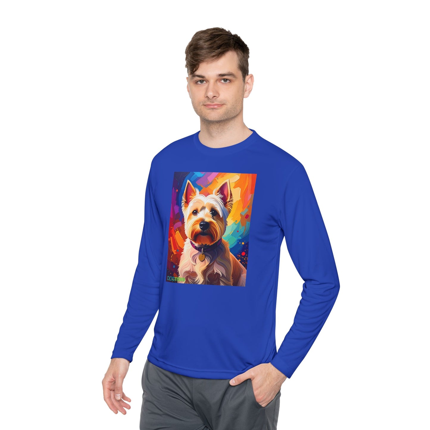Pup Art Canvas Sport Long Sleeve Tee (West Highland White Terrier (Westie))