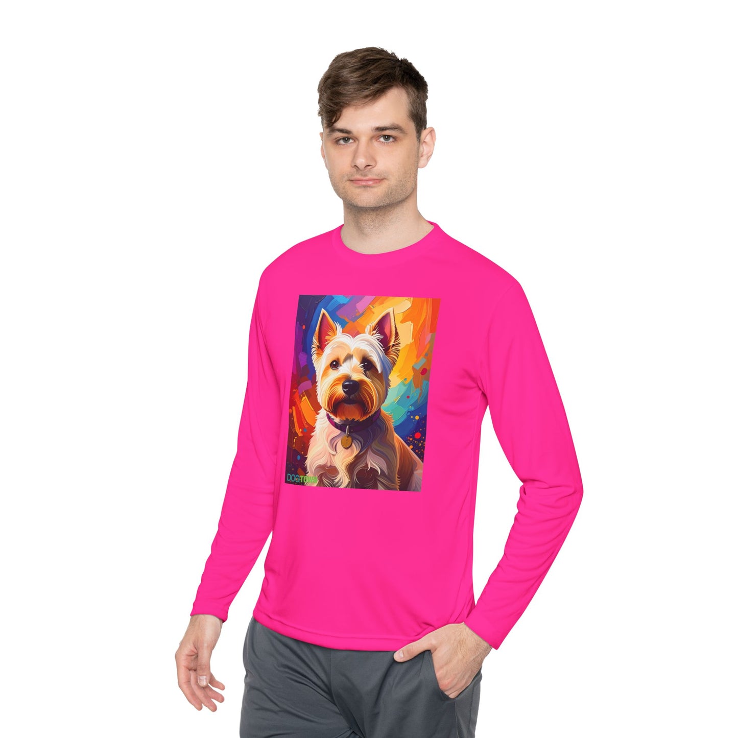 Pup Art Canvas Sport Long Sleeve Tee (West Highland White Terrier (Westie))