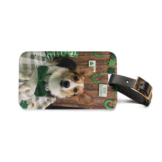 Betty - St. Patrick's Day Dog Luggage Tag