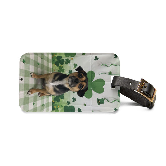 Roger - St. Patrick's Day Dog Luggage Tag