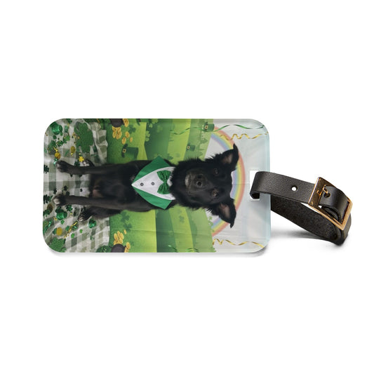 Luna - St. Patrick's Day Dog Luggage Tag
