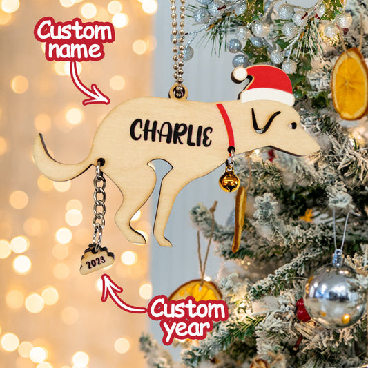 Personalized Funny Pooping Pooches Dog Ornament