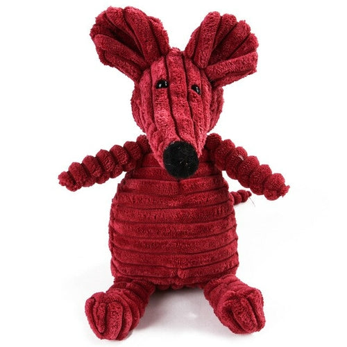 Pet Dog Molar Toy Vent Training Corduroy Monkey Pig Voice Plush Toy