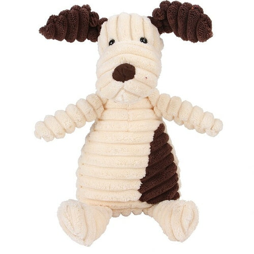 Pet Dog Molar Toy Vent Training Corduroy Monkey Pig Voice Plush Toy