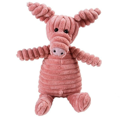 Pet Dog Molar Toy Vent Training Corduroy Monkey Pig Voice Plush Toy
