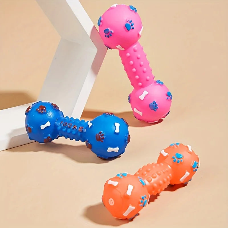 Interactive Squeaky Chew Toy for Small Dogs - Durable Rubber for