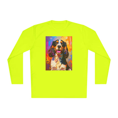 Pup Art Canvas Sport Long Sleeve Tee (English Springer Spaniel - 1)