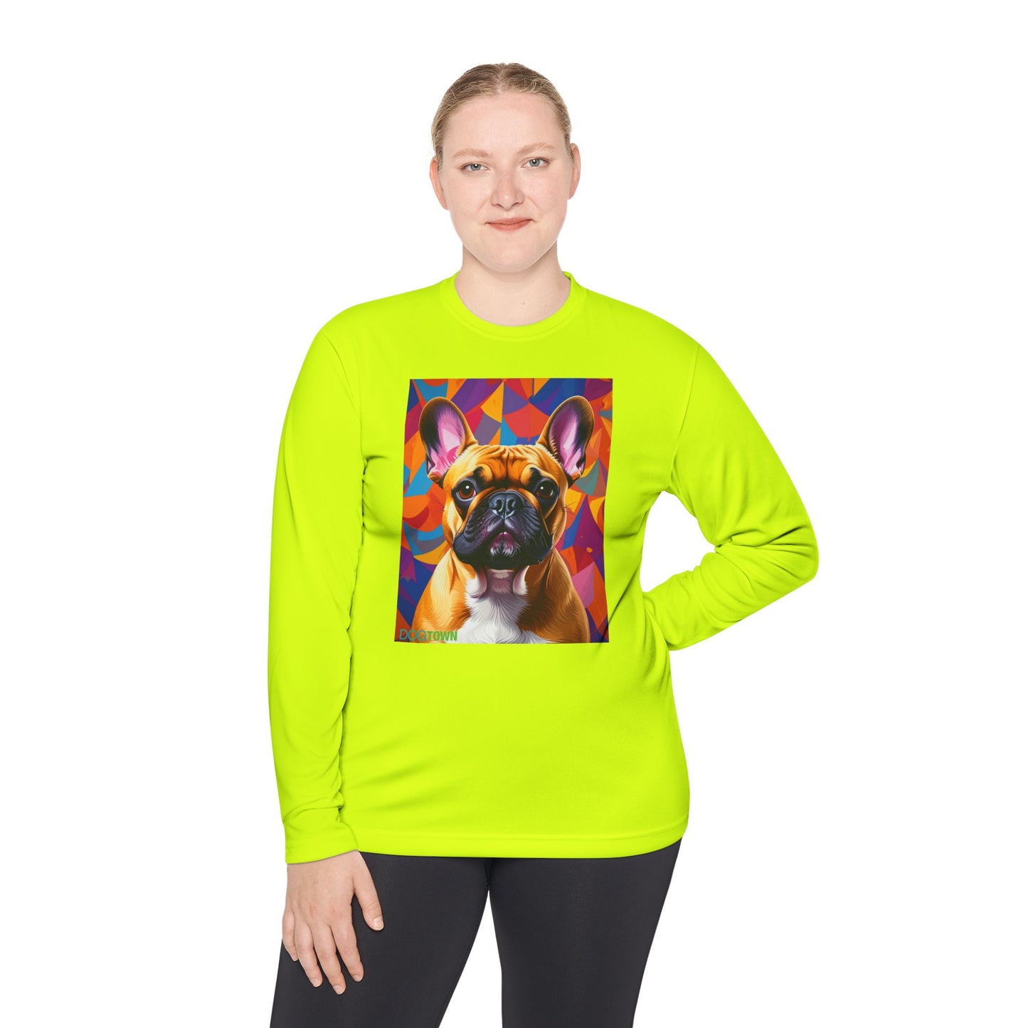 Pup Art Canvas Sport Long Sleeve Tee (French Bulldog)