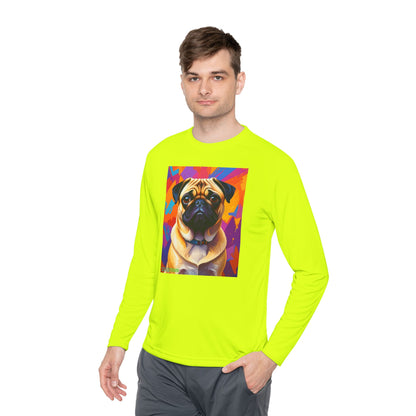 Pup Art Canvas Sport Long Sleeve Tee (Pug)