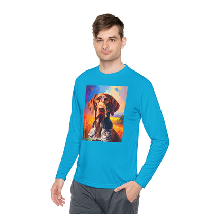 Pup Art Canvas Sport Long Sleeve Tee (German Shorthaired Pointer)
