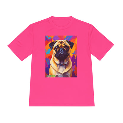 Pup Art Canvas Unisex Moisture Wicking Tee (Pug)