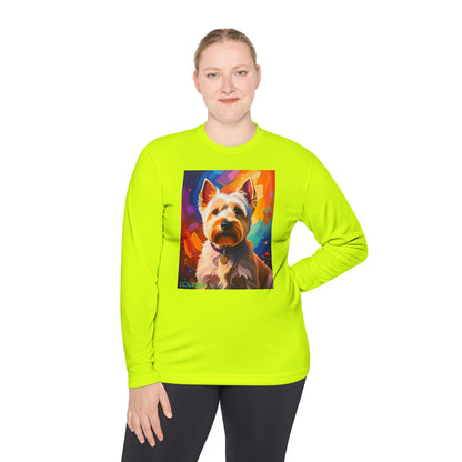 Pup Art Canvas Sport Long Sleeve Tee (West Highland White Terrier (Westie))