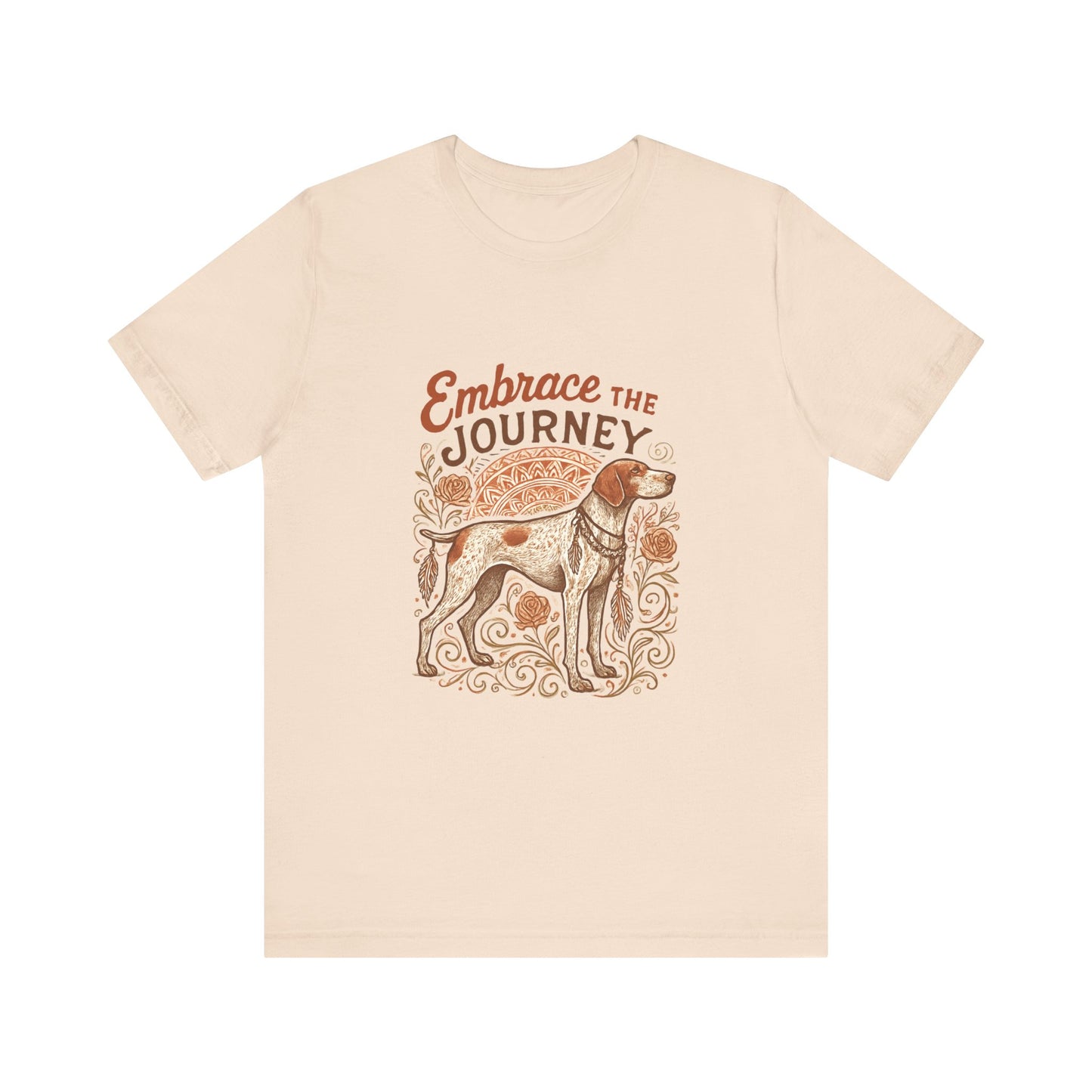 Dogtown Boho Revival "Embrace the Journey" Unisex Jersey Short Sleeve Tee (German Shorthaired Pointer)