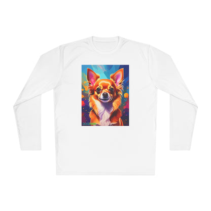 Pup Art Canvas Sport Long Sleeve Tee (Chihuahua)