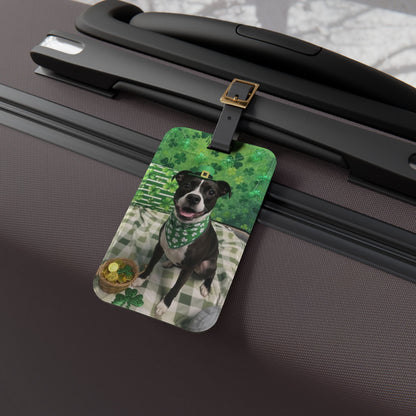 Violet - St. Patrick's Day Dog Luggage Tag