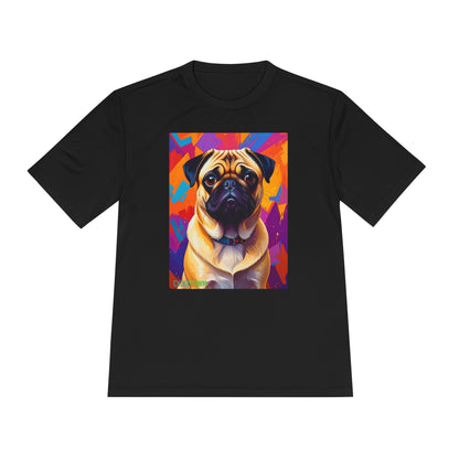 Pup Art Canvas Unisex Moisture Wicking Tee (Pug)