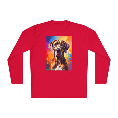 Pup Art Canvas Sport Long Sleeve Tee (Great Dane)