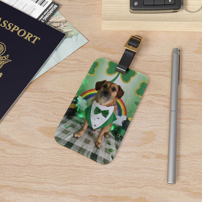 Willow - St. Patrick's Day Dog Luggage Tag