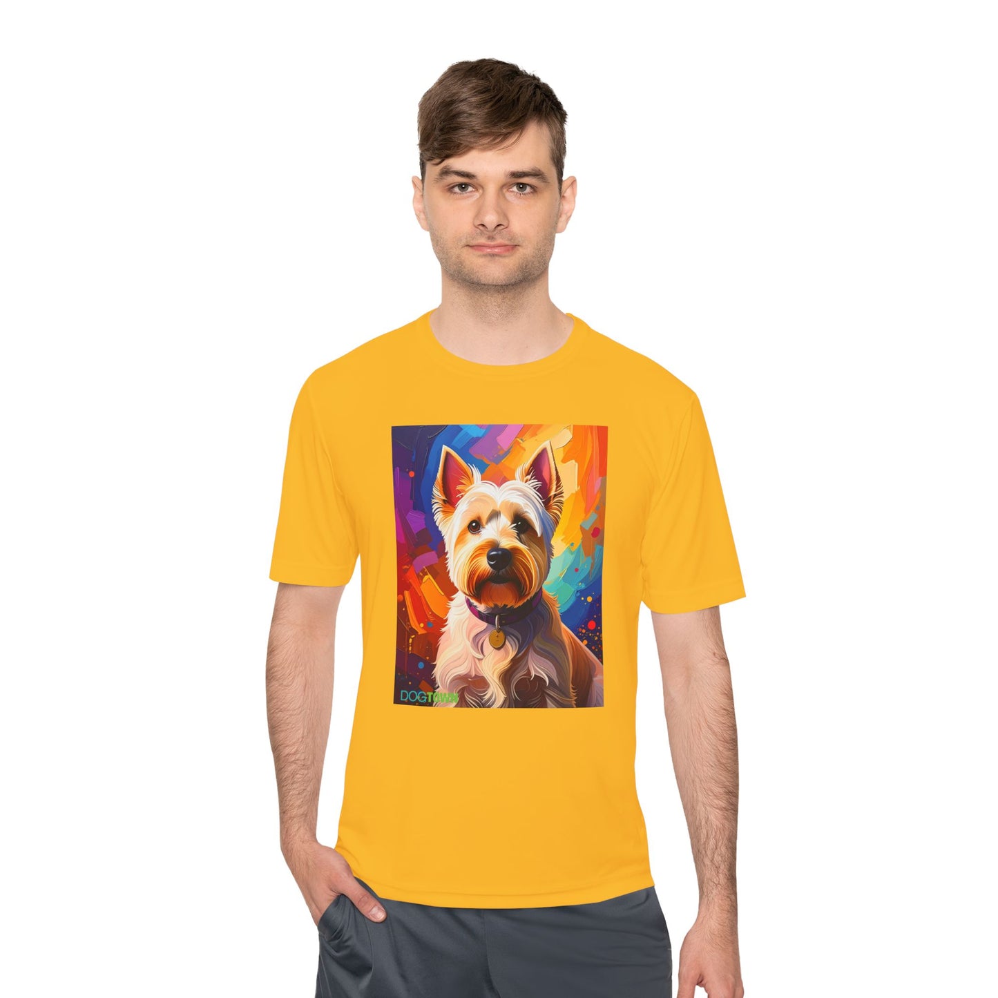 Pup Art Canvas Unisex Moisture Wicking Tee (West Highland White Terrier (Westie))