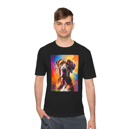 Pup Art Canvas Unisex Moisture Wicking Tee (Great Dane)