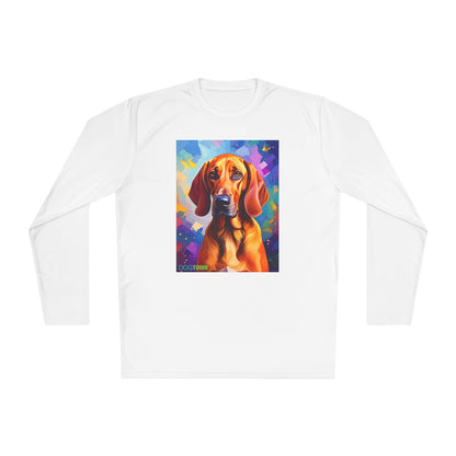 Pup Art Canvas Sport Long Sleeve Tee (Redbone Coonhound)