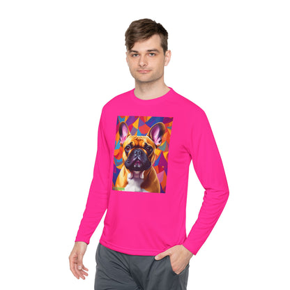Pup Art Canvas Sport Long Sleeve Tee (French Bulldog)
