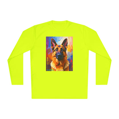 Pup Art Canvas Sport Long Sleeve Tee (German Shepherd)