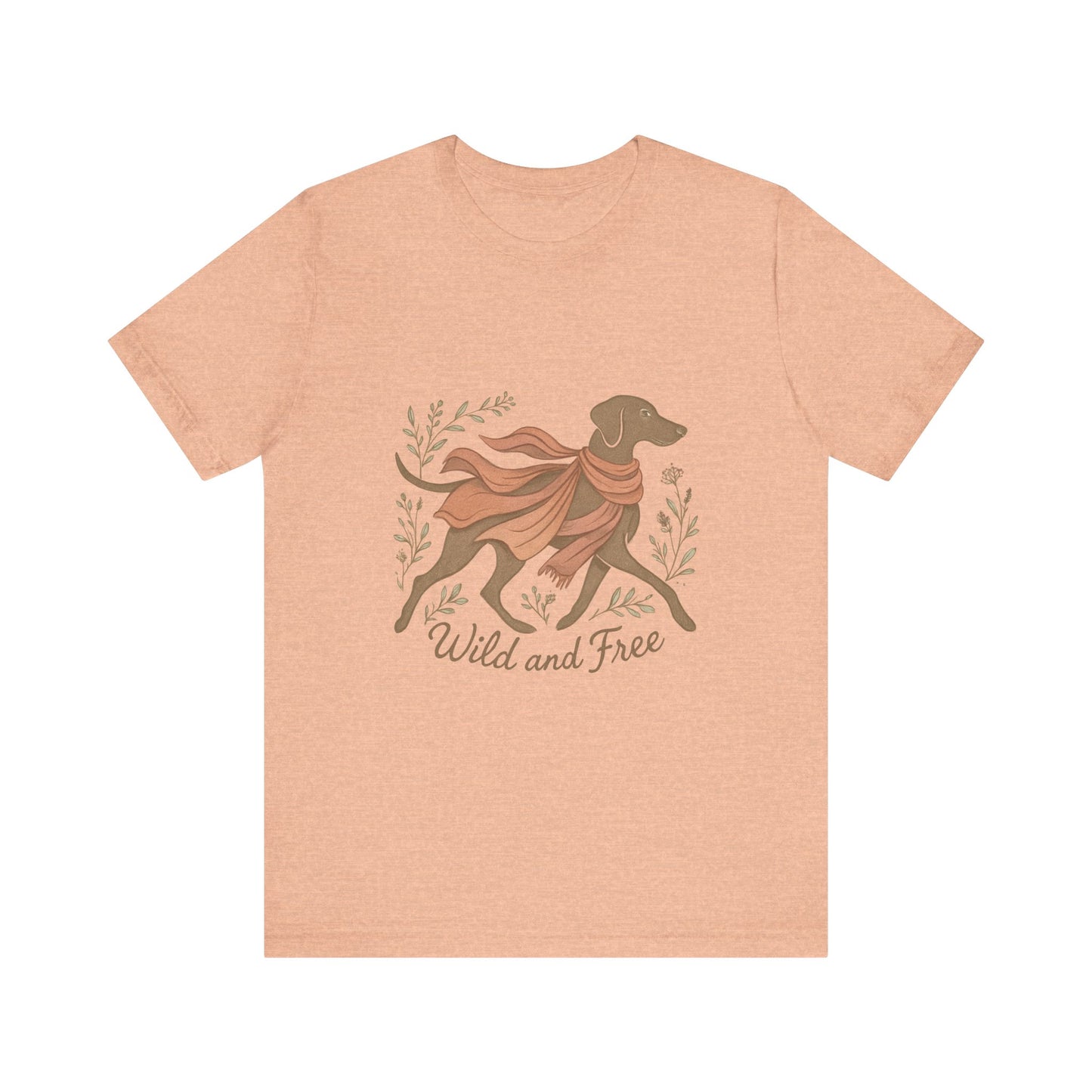 Dogtown Boho Revival "Wild and Free" Unisex Jersey Short Sleeve Tee (Weimaraner)