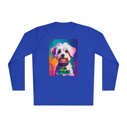 Dogtown Fur Stylist Groomer Shirt (Colorful with Maltese)