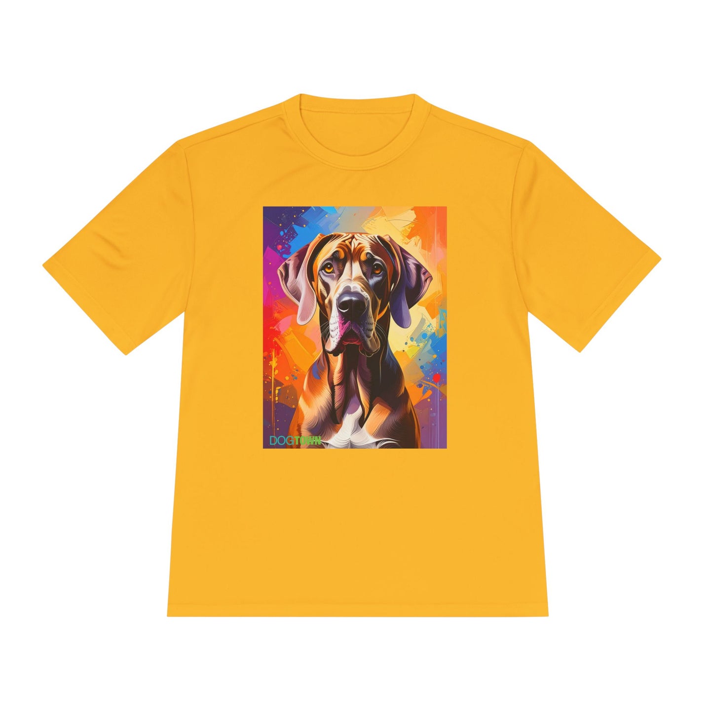 Pup Art Canvas Unisex Moisture Wicking Tee (Great Dane)