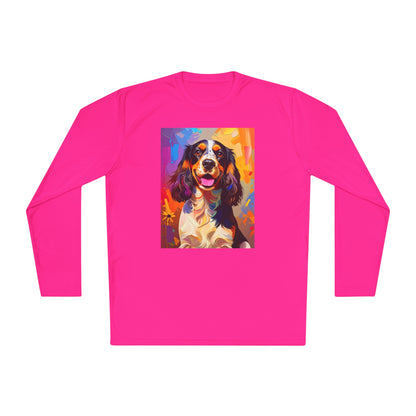Pup Art Canvas Sport Long Sleeve Tee (English Springer Spaniel - 1)
