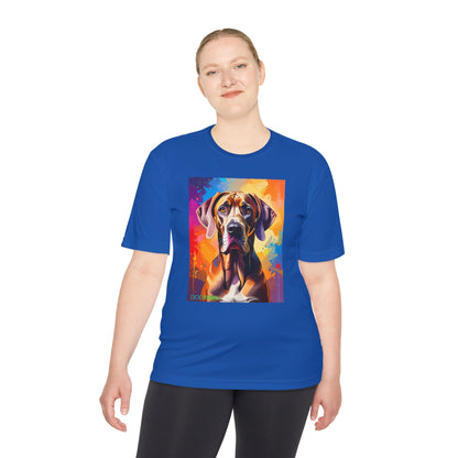 Pup Art Canvas Unisex Moisture Wicking Tee (Great Dane)