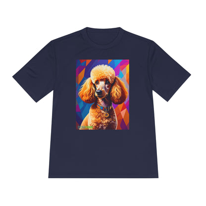 Pup Art Canvas Unisex Moisture Wicking Tee (Mini Poodle)
