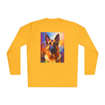 Pup Art Canvas Sport Long Sleeve Tee (German Shepherd)