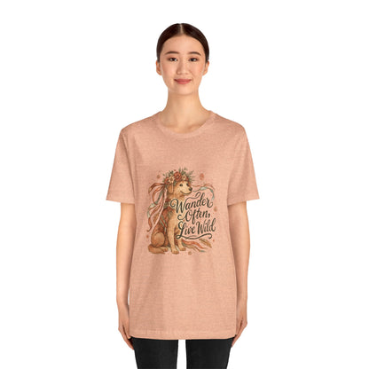 Dogtown Boho Revival "Wander Often, Live Wild" Unisex Jersey Tee (Golden Retriever)
