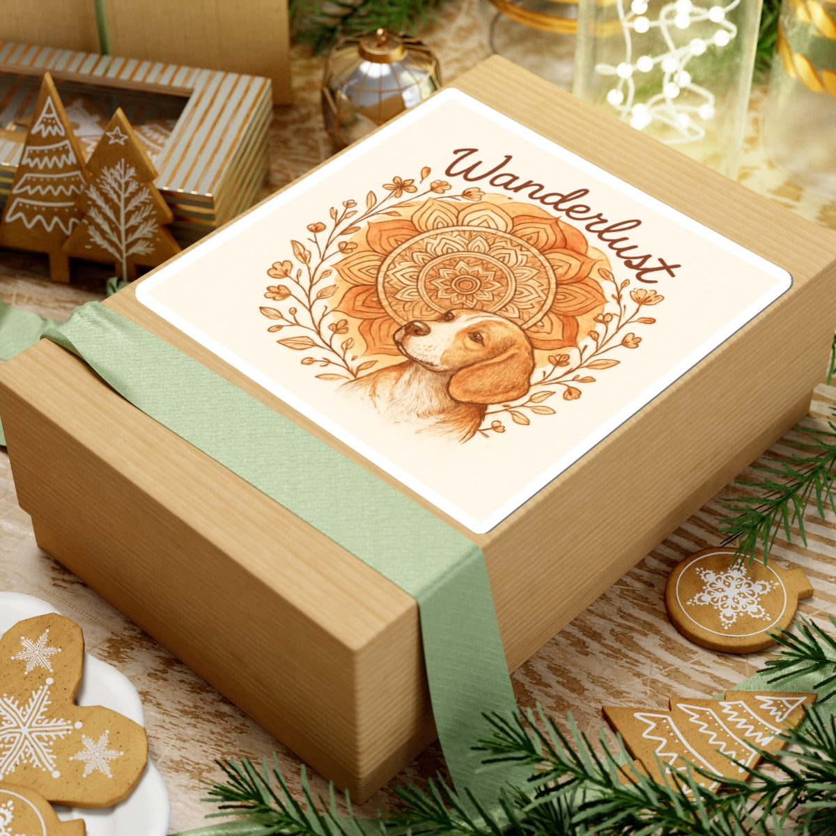 Dogtown Boho Revival "Wanderlust" Kiss-Cut Stickers (Beagle)